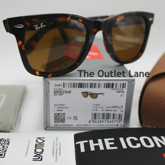 Model Display Ray-Ban Wayfarer Tortoise Brown RB2140 - Picture 2 of 16